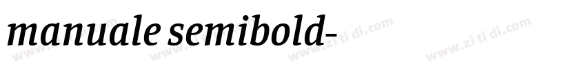 manuale semibold字体转换